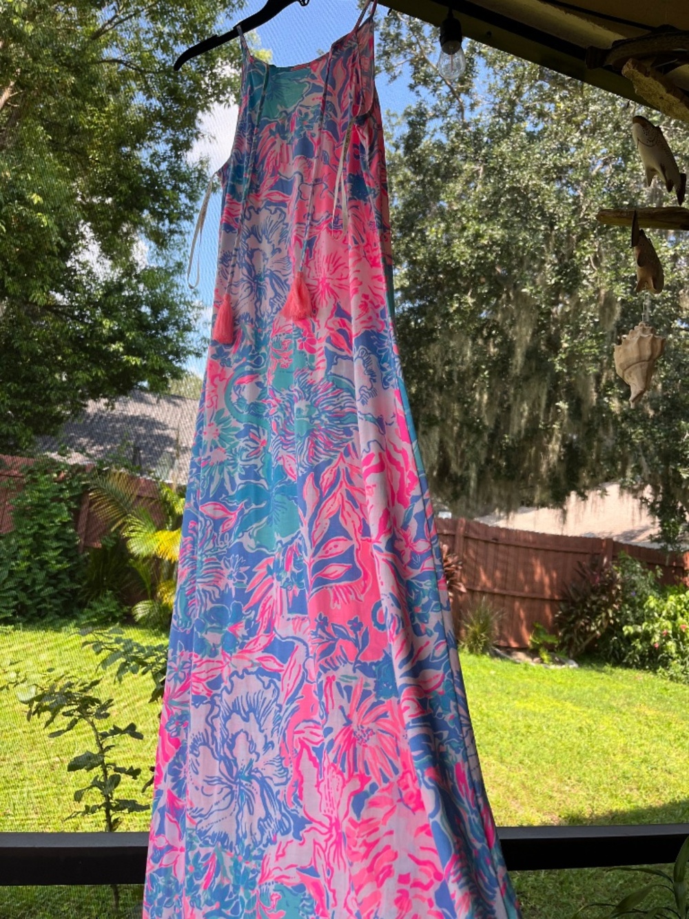 Lilly Pulitzer Margot Maxi Dress blue and pink size XS - Picture 2 of 11
